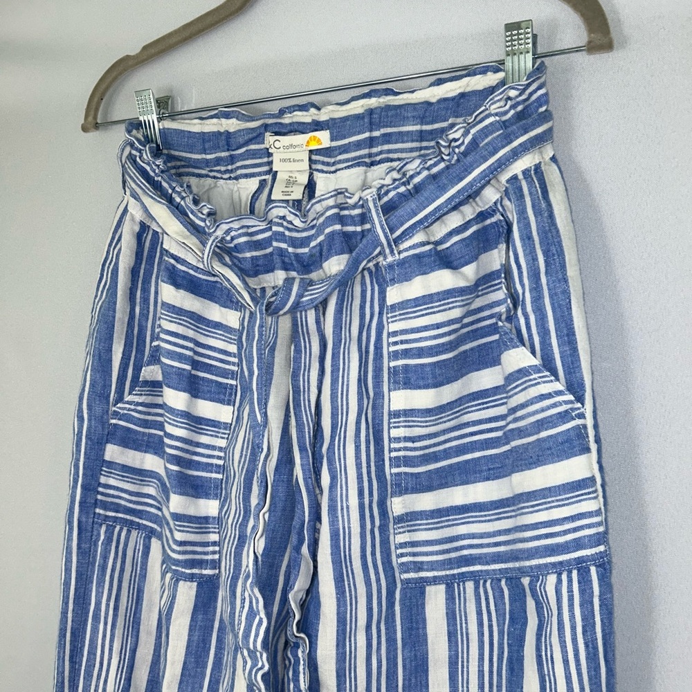 Striped linen pants